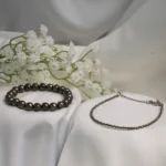Pyrite Couple Combo - Raw Pyrite Bracelet with Raw Pyrite Anklet